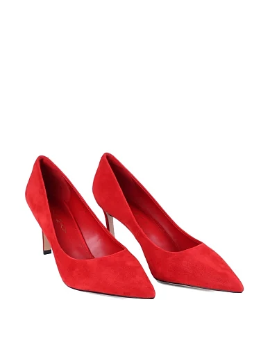 Жіночі туфлі Mia May велюрові червоні - фото 3 - Miraton
