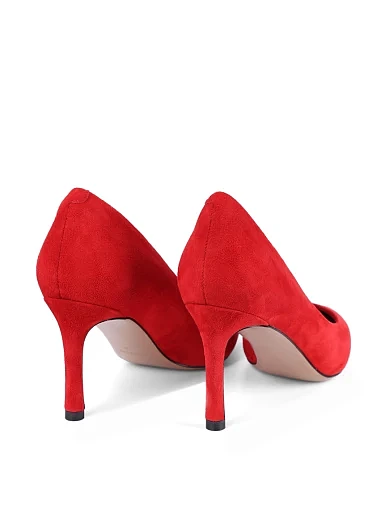 Жіночі туфлі Mia May велюрові червоні - фото 4 - Miraton
