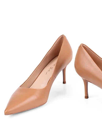 Жіночі туфлі Mia May шкіряні бежеві - фото 2 - Miraton