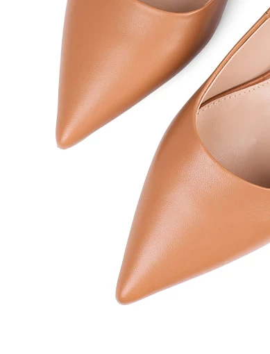 Жіночі туфлі Mia May шкіряні бежеві - фото 5 - Miraton