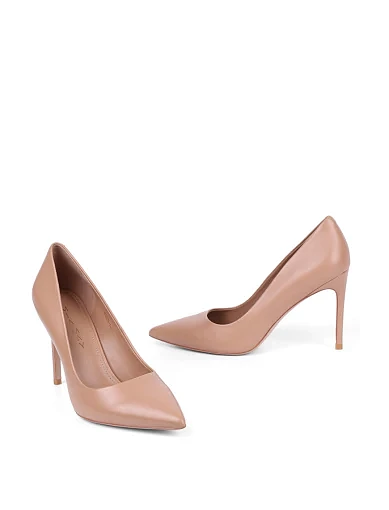 Жіночі туфлі Mia May шкіряні бежеві - фото 2 - Miraton