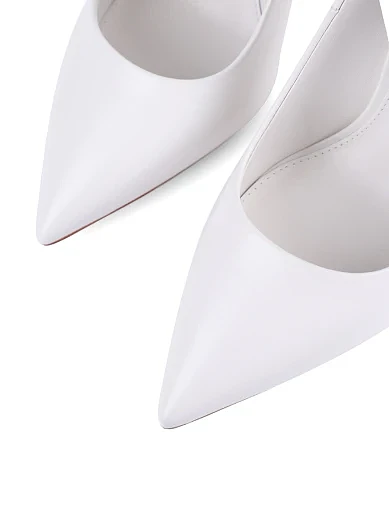 Жіночі туфлі Mia May шкіряні білі - фото 5 - Miraton