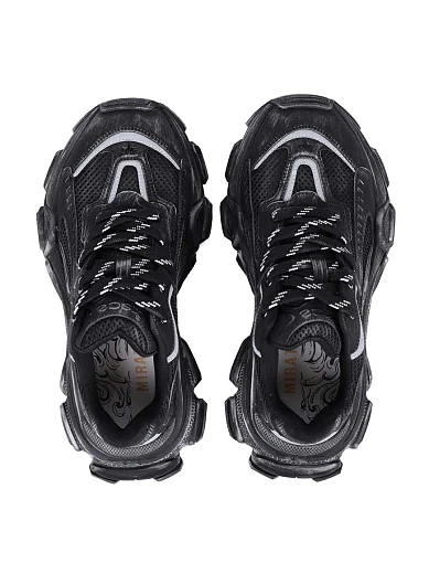 Жіночі кросівки MIRATON зі штучної шкіри чорні - фото 2 - Miraton