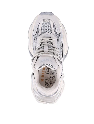 Женские кроссовки MIRATON из искусственной кожи белые - фото 2 - Miraton