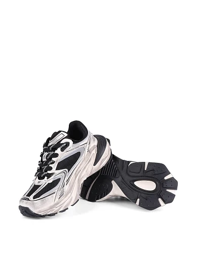 Жіночі кросівки MIRATON зі штучної шкіри чорно-білі - фото 5 - Miraton