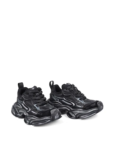 Женские кроссовки MIRATON велюровые черные - фото 3 - Miraton