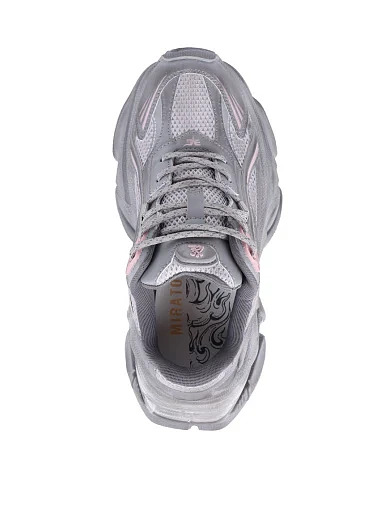 Жіночі кросівки MIRATON зі штучної шкіри сірі - фото 2 - Miraton