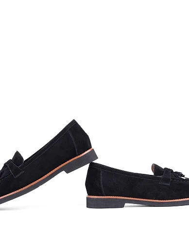 Жіночі сліпери Attizzare велюрові чорні - фото 7 - Miraton