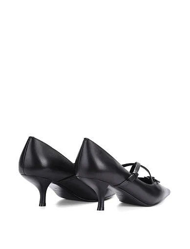 Женские туфли MIRATON кожаные черные - фото 4 - Miraton