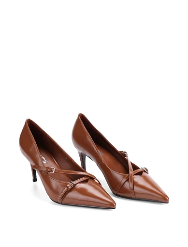 Жіночі туфлі MIRATON шкіряні коричневі - фото 3 - Miraton