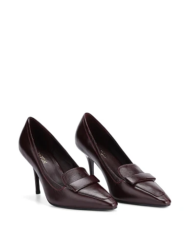 Жіночі туфлі човники MIRATON шкіряні бордові(5965-302-Y6801) - фото 3 - Miraton