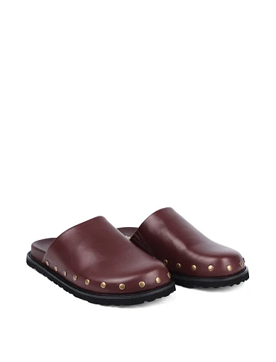 Жіночі мюлі MIRATON шкіряні коричневі - фото 3 - Miraton