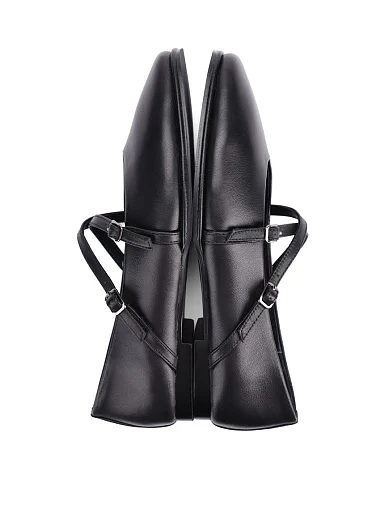 Женские балетки MIRATON кожаные черные - фото 2 - Miraton