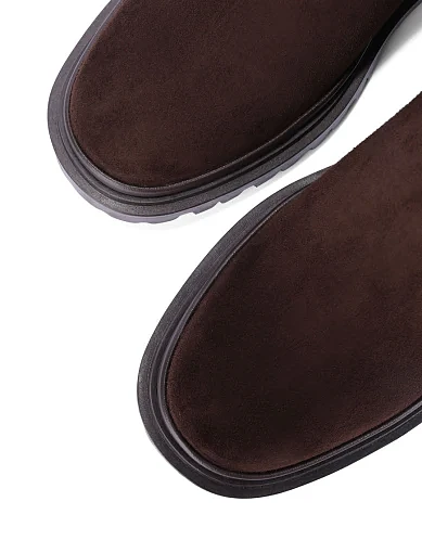 Жіночі черевики челсі Attizzare велюрові коричневі - фото 5 - Miraton