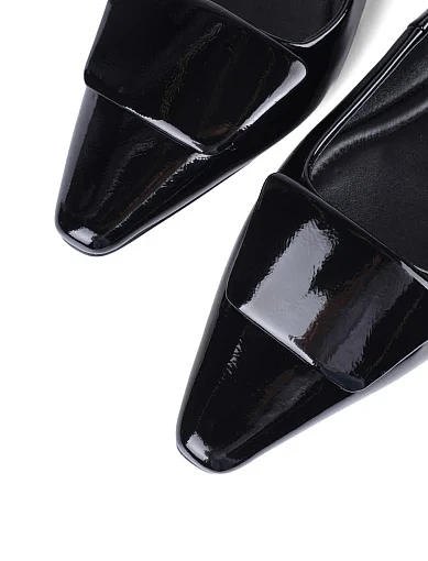 Жіночі балетки Attizzare лакові чорні - фото 5 - Miraton