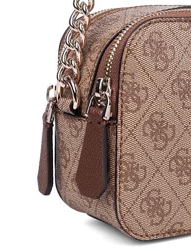 Жіноча сумка camera bag Guess з екошкіри бежева - фото 6 - Miraton