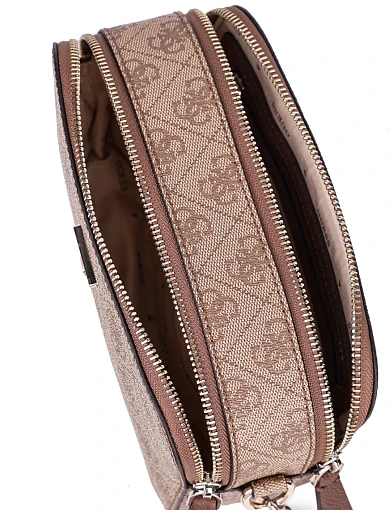 Жіноча сумка camera bag Guess з екошкіри бежева - фото 7 - Miraton