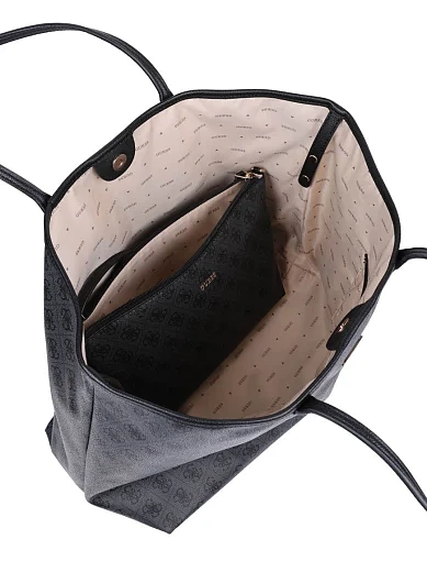 Женская сумка 2 в 1 из экокожи серая - фото 5 - Miraton