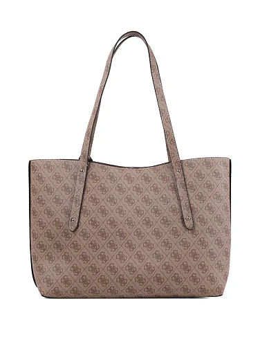 Женская сумка 2 в 1 Guess из экокожи бежевая - фото 3 - Miraton