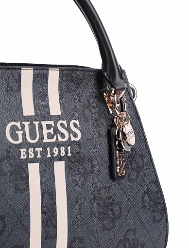 Женская сумка тоут Guess из экокожи серая - фото 4 - Miraton