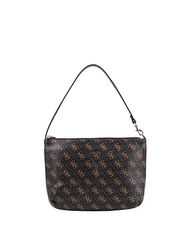 Женская сумка 2 в 1 Guess из экокожи коричневая - фото 8 - Miraton