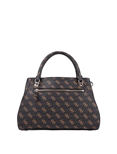 Жіноча сумка леді лайк Guess з екошкіри коричнева - фото 4 - Miraton