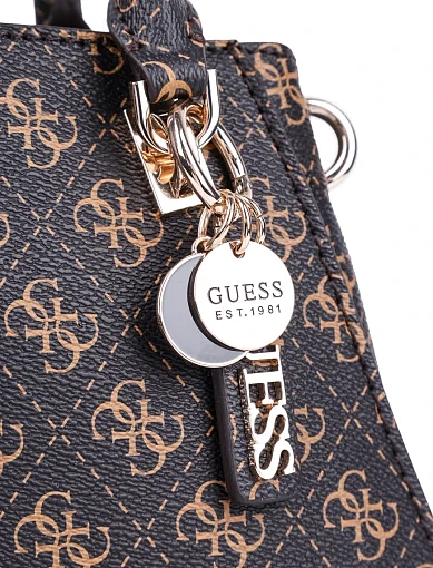 Жіноча сумка леді лайк Guess з екошкіри коричнева - фото 5 - Miraton