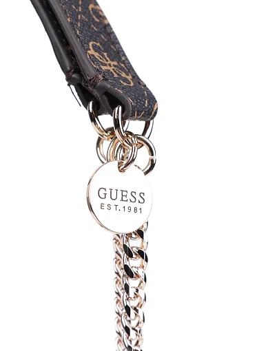 Жіноча сумка крос-боді Guess з екошкіри коричнева(HWQG96 72210) - фото 5 - Miraton