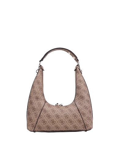 Жіноча сумка хобо Guess з екошкіри бежева - фото 4 - Miraton