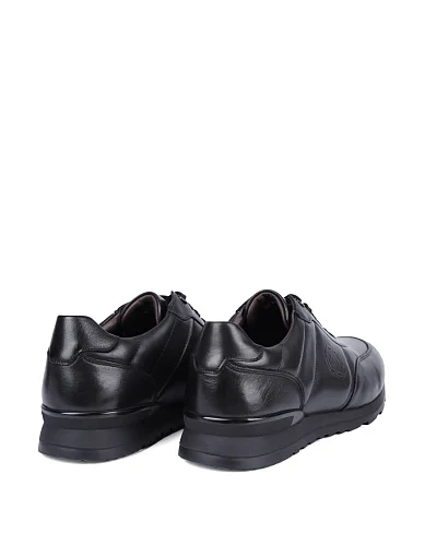 Мужские кроссовки MIRATON кожаные черные - фото 4 - Miraton