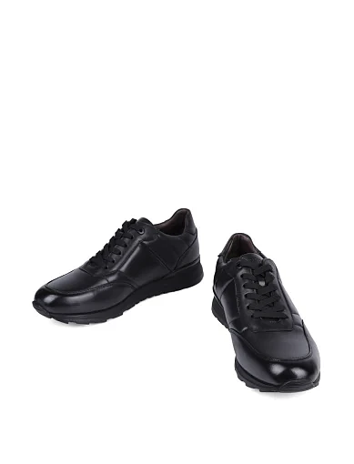 Мужские кроссовки MIRATON кожаные черные - фото 5 - Miraton