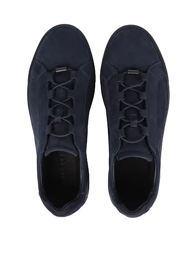 Мужские кеды MIRATON из нубука синие - фото 5 - Miraton