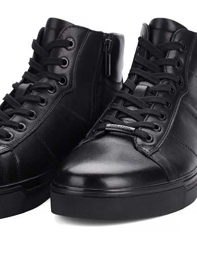 Чоловічі черевики MIRATON шкіряні чорні (034X-04-D01R) - фото 2 - Miraton