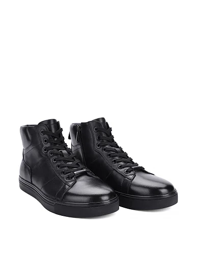 Чоловічі черевики MIRATON шкіряні чорні (034X-04-D01R) - фото 3 - Miraton