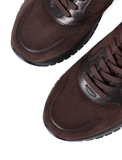 Чоловічі кросівки MIRATON замшеві коричневі (0587A1-25-X61/T22/M232) - фото 5 - Miraton