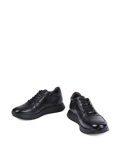 Чоловічі кросівки MIRATON шкіряні чорні (0587A1-27-T100/T20) - фото 5 - Miraton