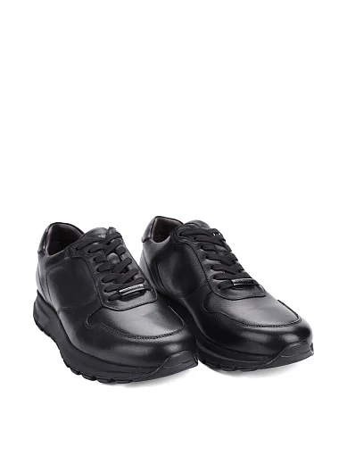 Мужские кроссовки MIRATON кожаные черные - фото 3 - Miraton