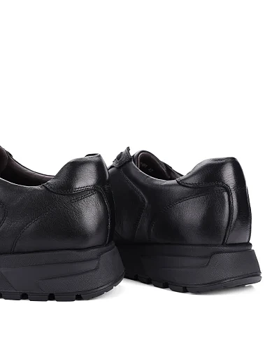 Мужские кроссовки MIRATON кожаные черные - фото 5 - Miraton