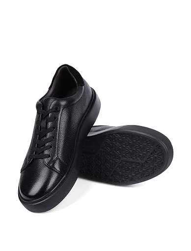 Чоловічі кеди MIRATON шкіряні чорні (06623A-27-G11/X12) - фото 2 - Miraton