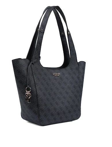 Женская сумка 2 в 1 из экокожи серая - фото 2 - Miraton