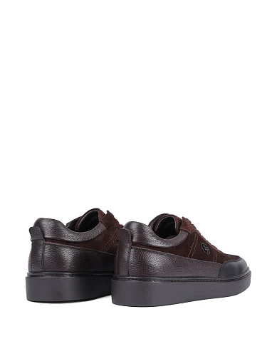 Мужские кеды MIRATON замшевые коричневые - фото 4 - Miraton