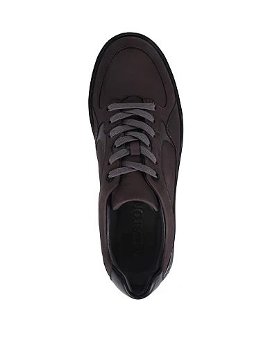 Мужские кеды MIRATON из нубука серые - фото 2 - Miraton