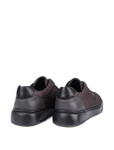 Мужские кеды MIRATON из нубука серые - фото 4 - Miraton