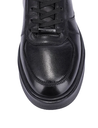 Чоловічі черевики шкіряні чорні (06628X-014-A08/U31M) - фото 5 - Miraton