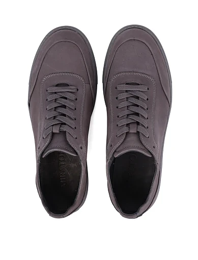 Мужские кеды MIRATON из нубука серые - фото 5 - Miraton