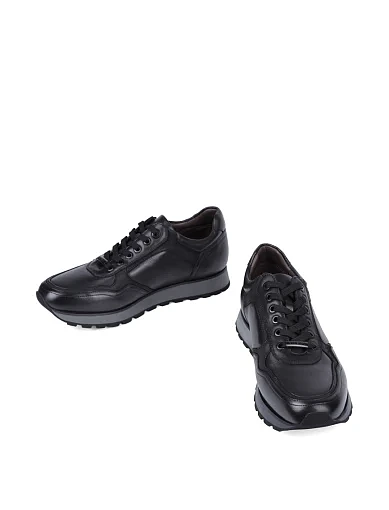 Чоловічі кросівки MIRATON шкіряні чорні (823A1-02-G70/D01/M227) - фото 5 - Miraton