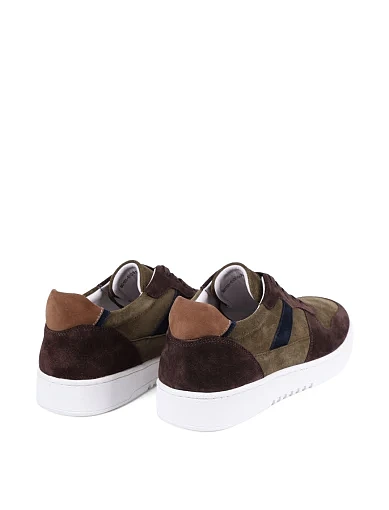 Мужские кеды MIRATON замшевые зеленые - фото 4 - Miraton