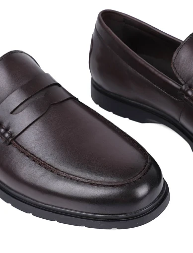 Мужские туфли Miguel Miratez кожаные коричневые - фото 5 - Miraton