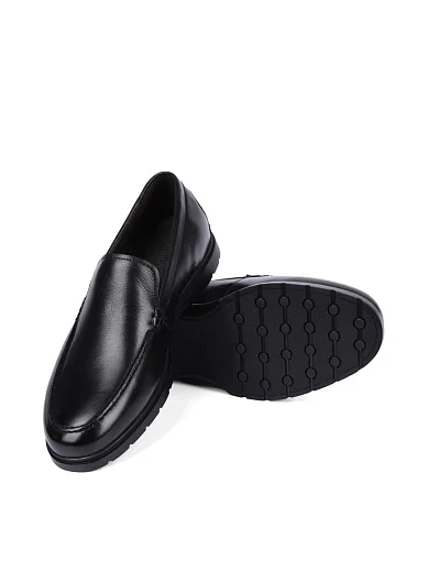 Мужские слиперы Miguel Miratez кожаные черные - фото 2 - Miraton