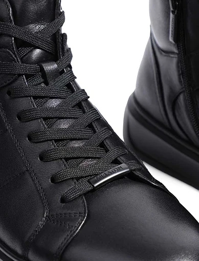 Мужские ботинки MIRATON кожаные черные - фото 5 - Miraton